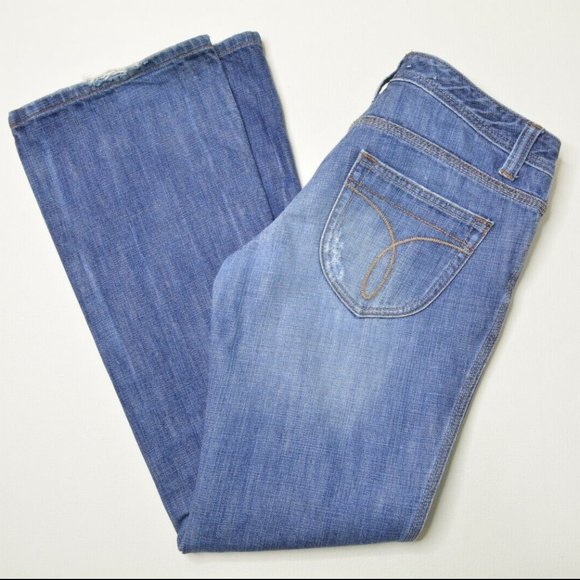 Calvin Klein Jeans Denim - Calvin Klein Size 27 Womens ULTRA LOW BOOT Medium Wash Cotton Denim Blue Jeans